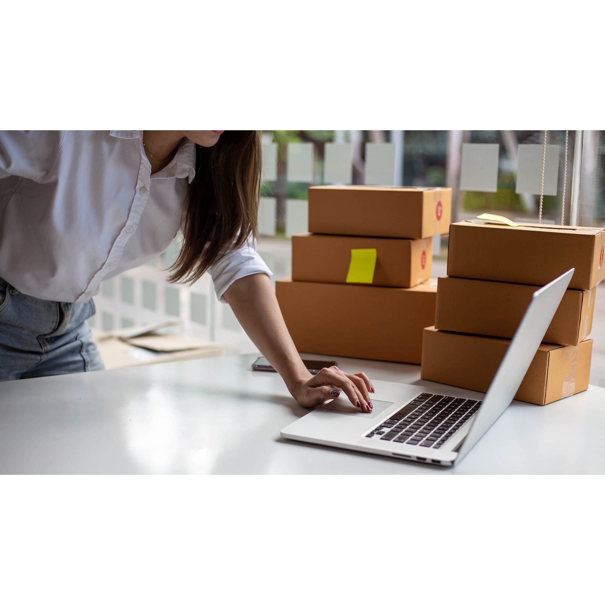 Small business owner preparing to launch their online store