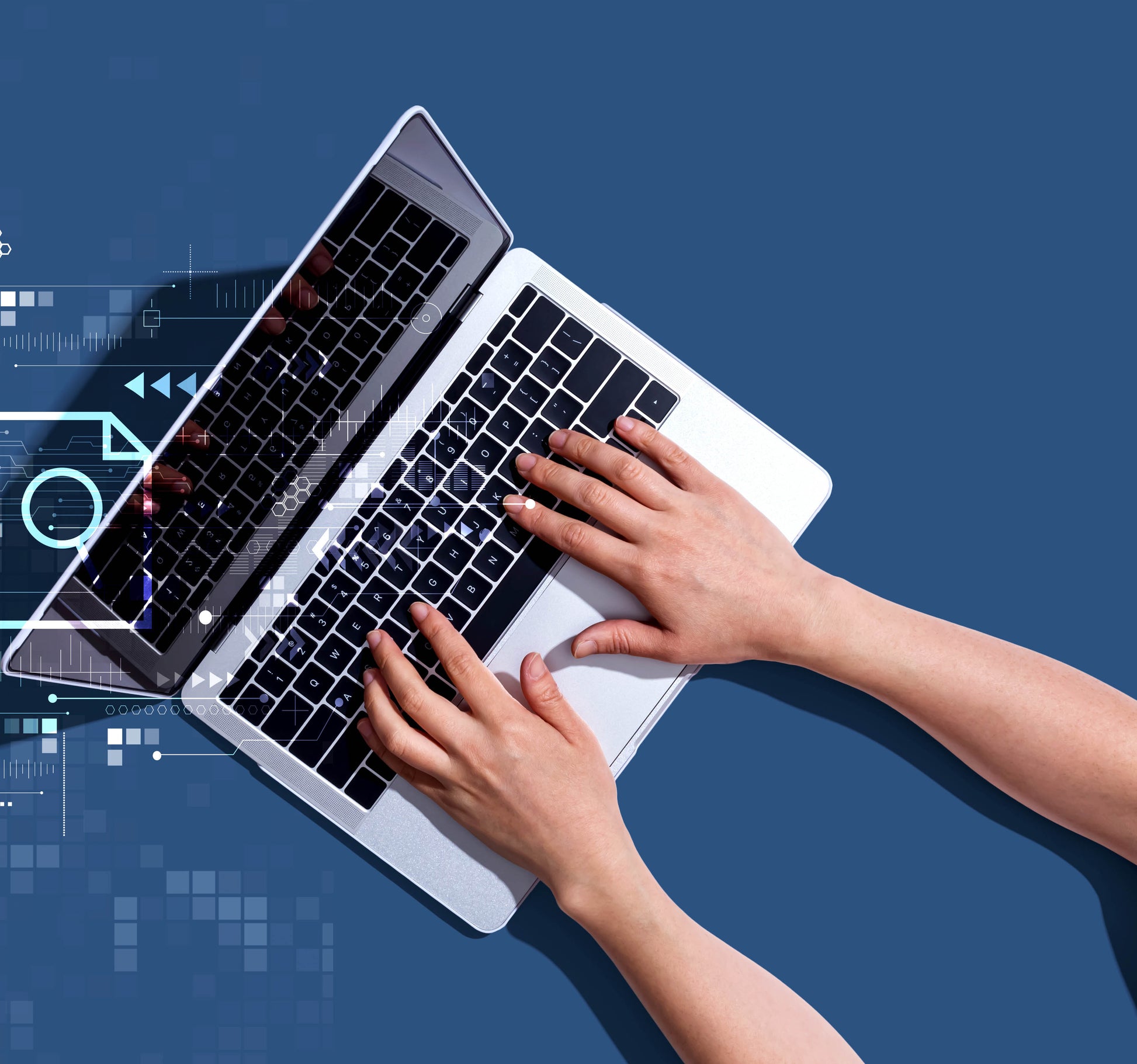 Reviewing account compliance on laptop